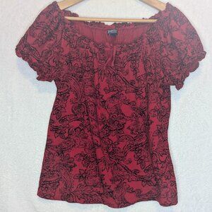 American Living peasant blouse with drawstring neckline